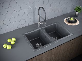 Мойка кухонная Paulmark Zwilling PM238150-DG графит